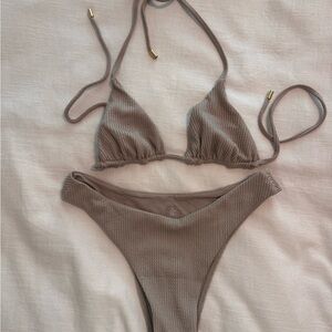 Monday Swimwear Taupe Bikini Set